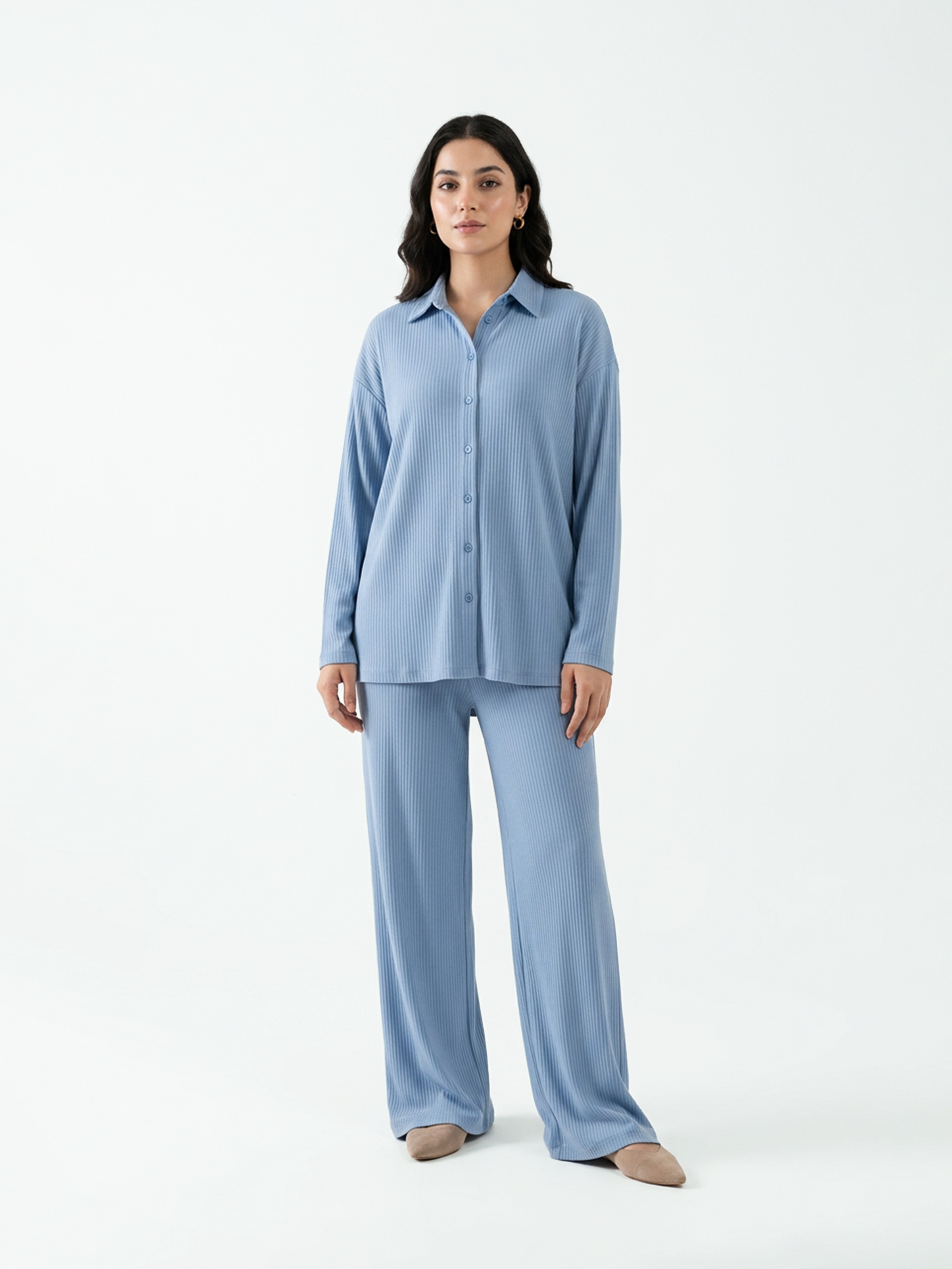 Aura Ribbed Set (Aqua)