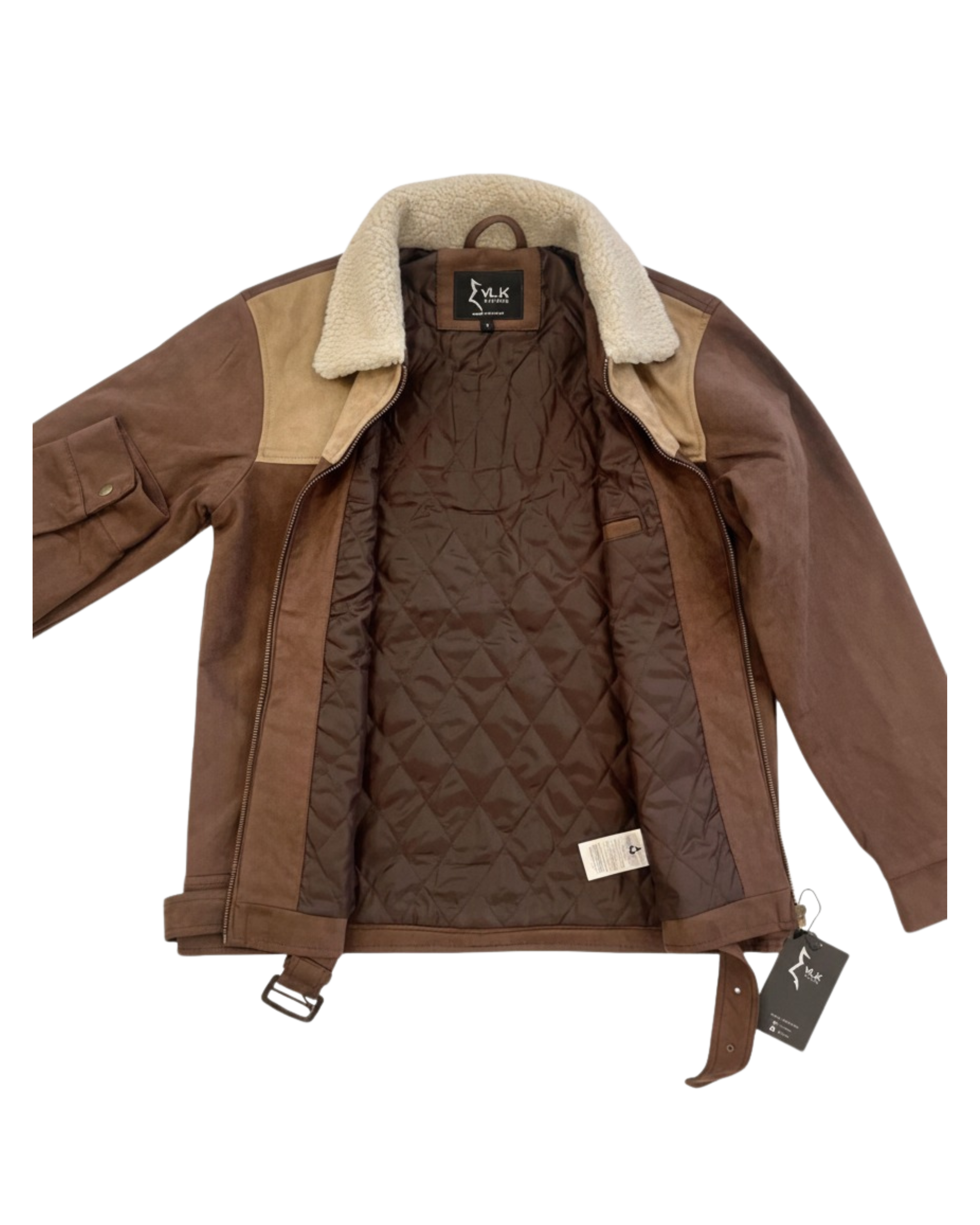 VLK Signature Two-Tone Sherpa Aviator Jacket