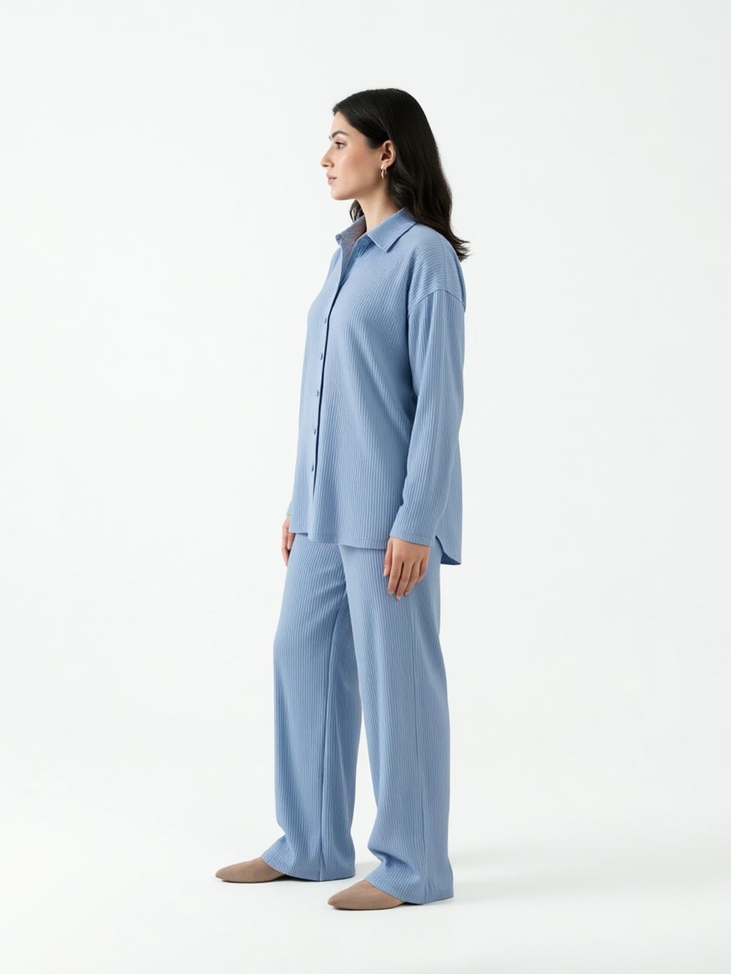 Aura Ribbed Set (Aqua)