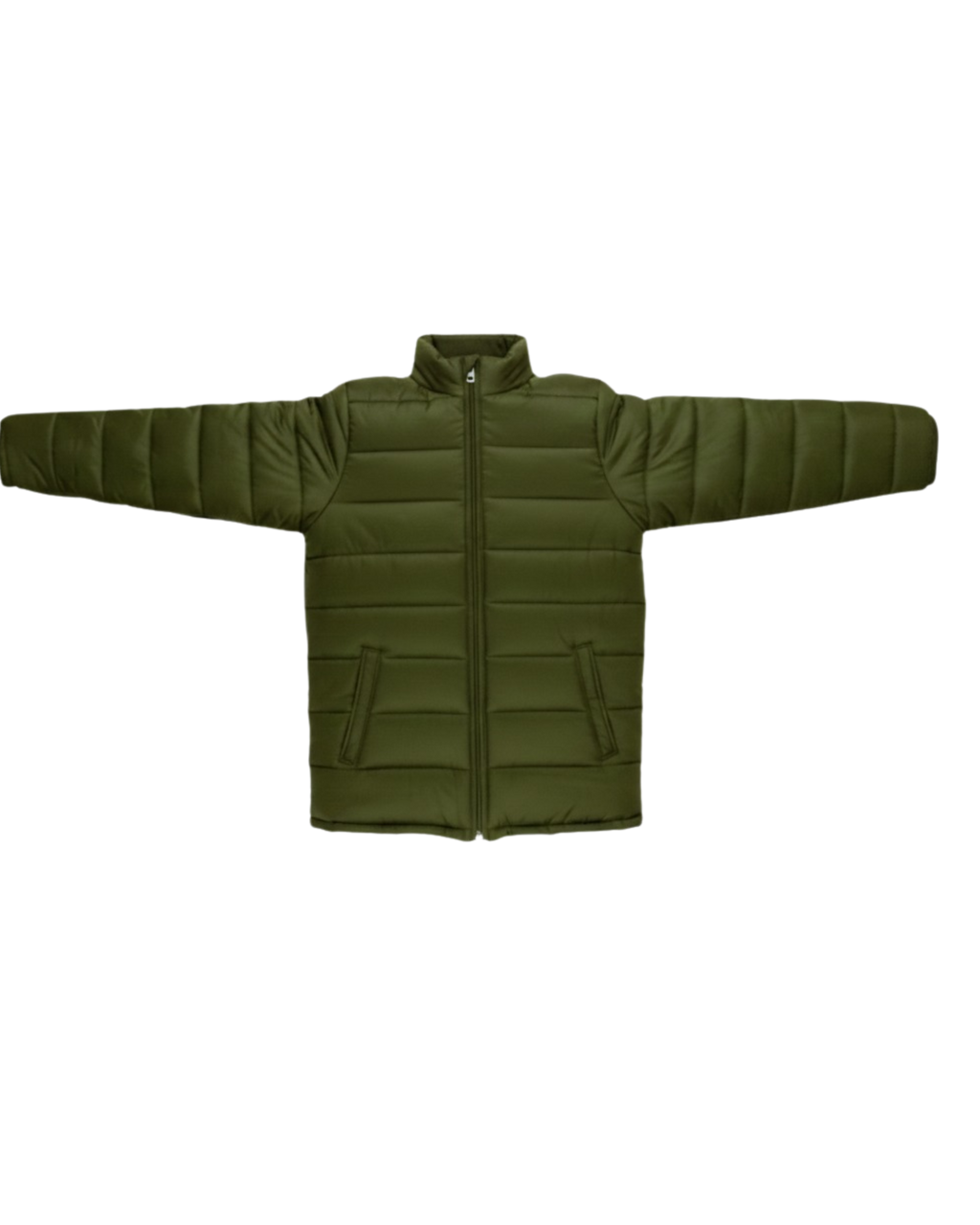 AURA-LUXE MATTE PUFFER OLIVE GREEN