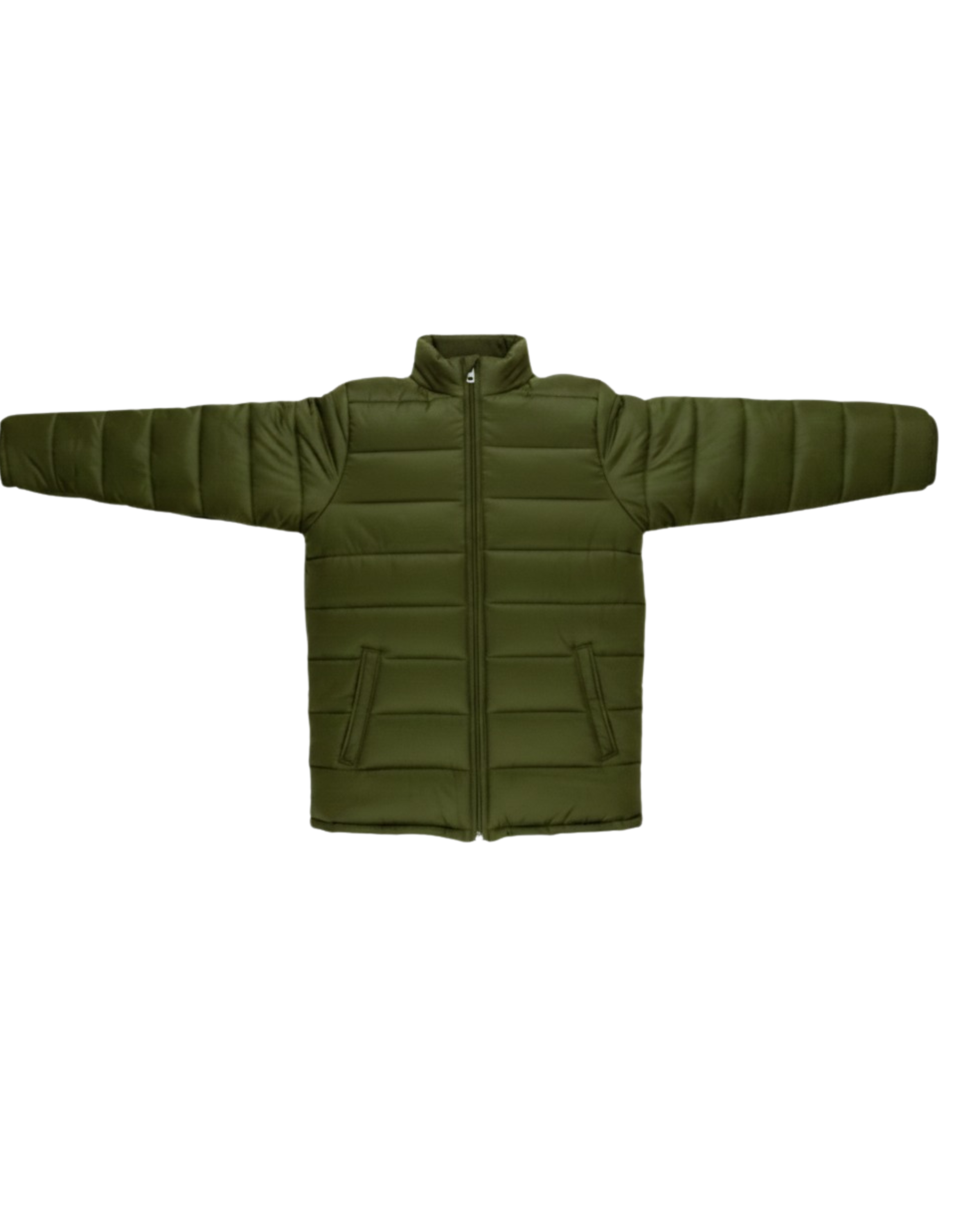 AURA-LUXE MATTE PUFFER OLIVE GREEN