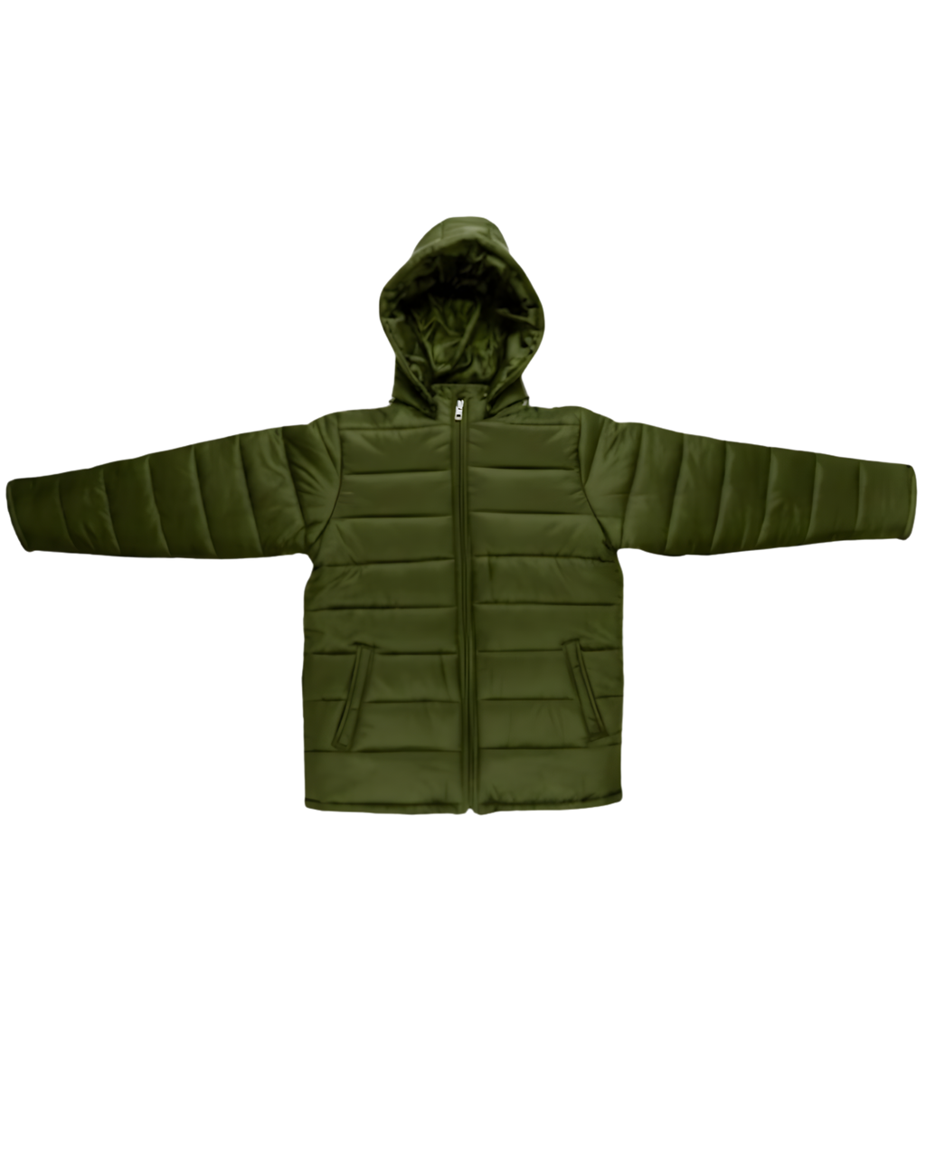 AURA-LUXE MATTE PUFFER OLIVE GREEN