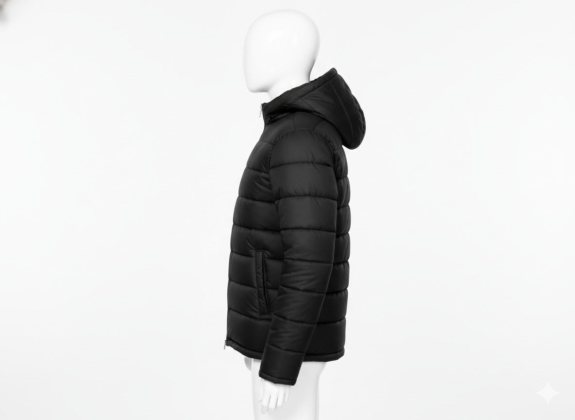 AURA-LUXE MATTE PUFFER BLACK
