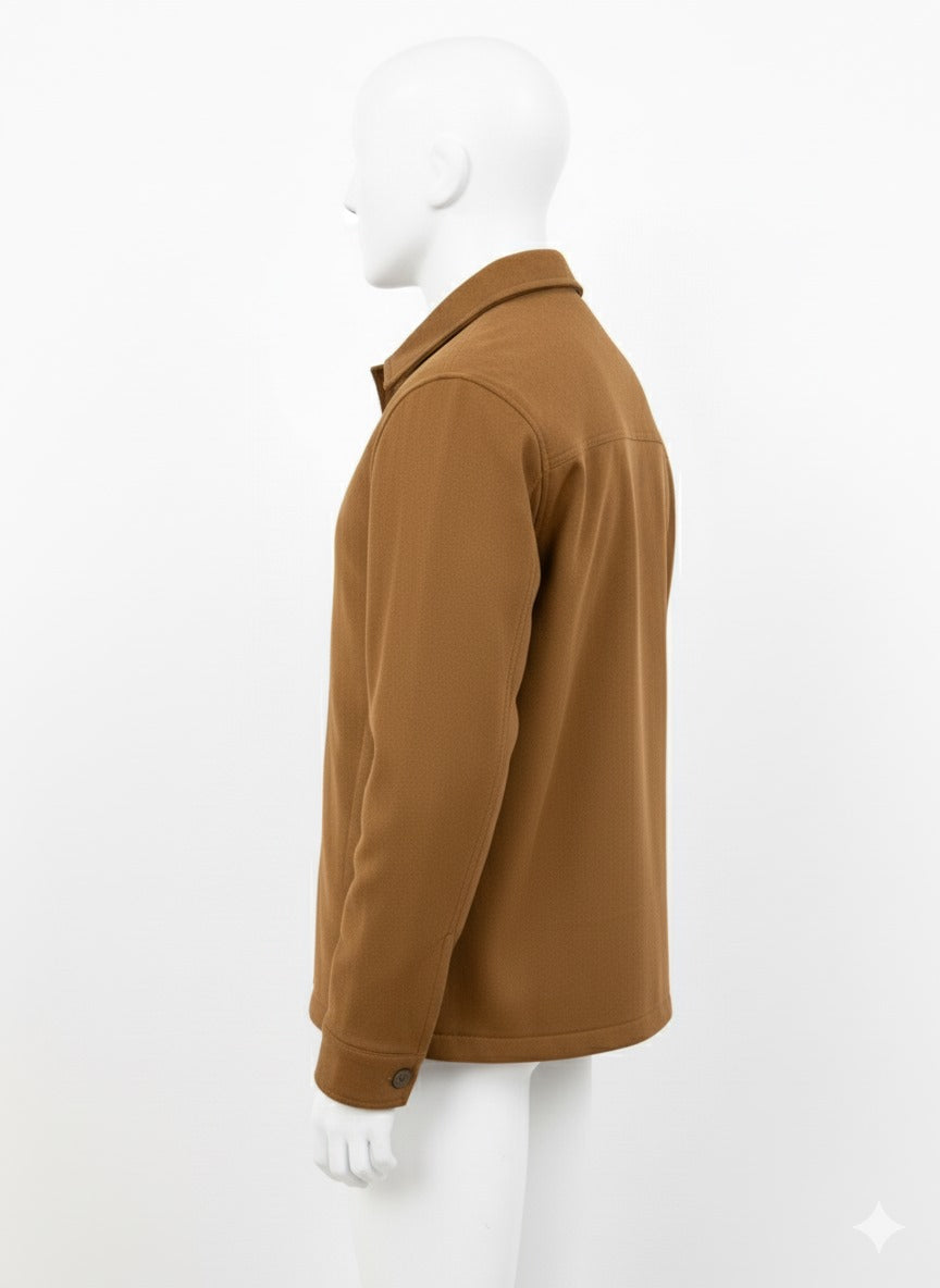 VLK Classic Tan Suede Overshirt Jacket