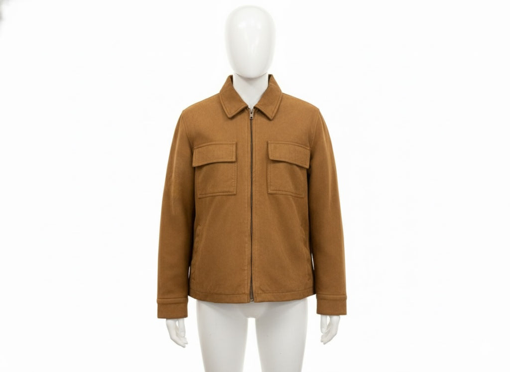 VLK Classic Tan Suede Overshirt Jacket