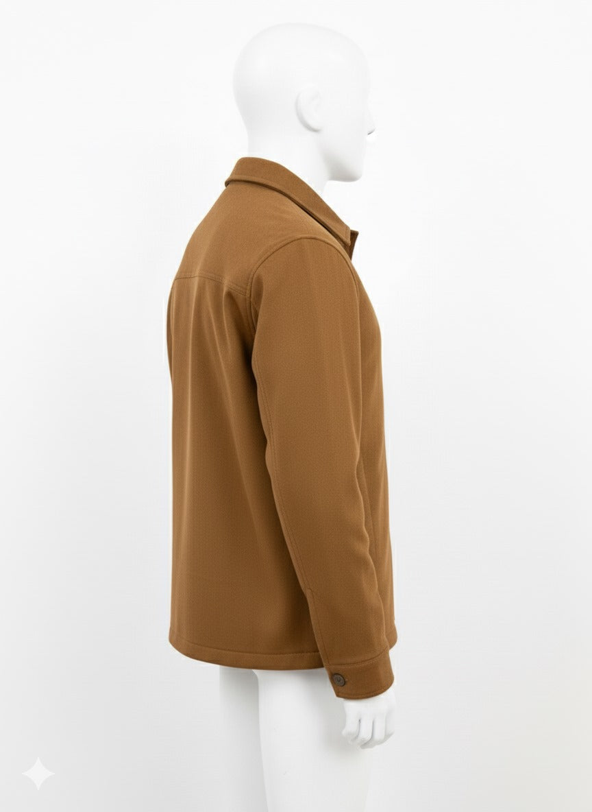 VLK Classic Tan Suede Overshirt Jacket