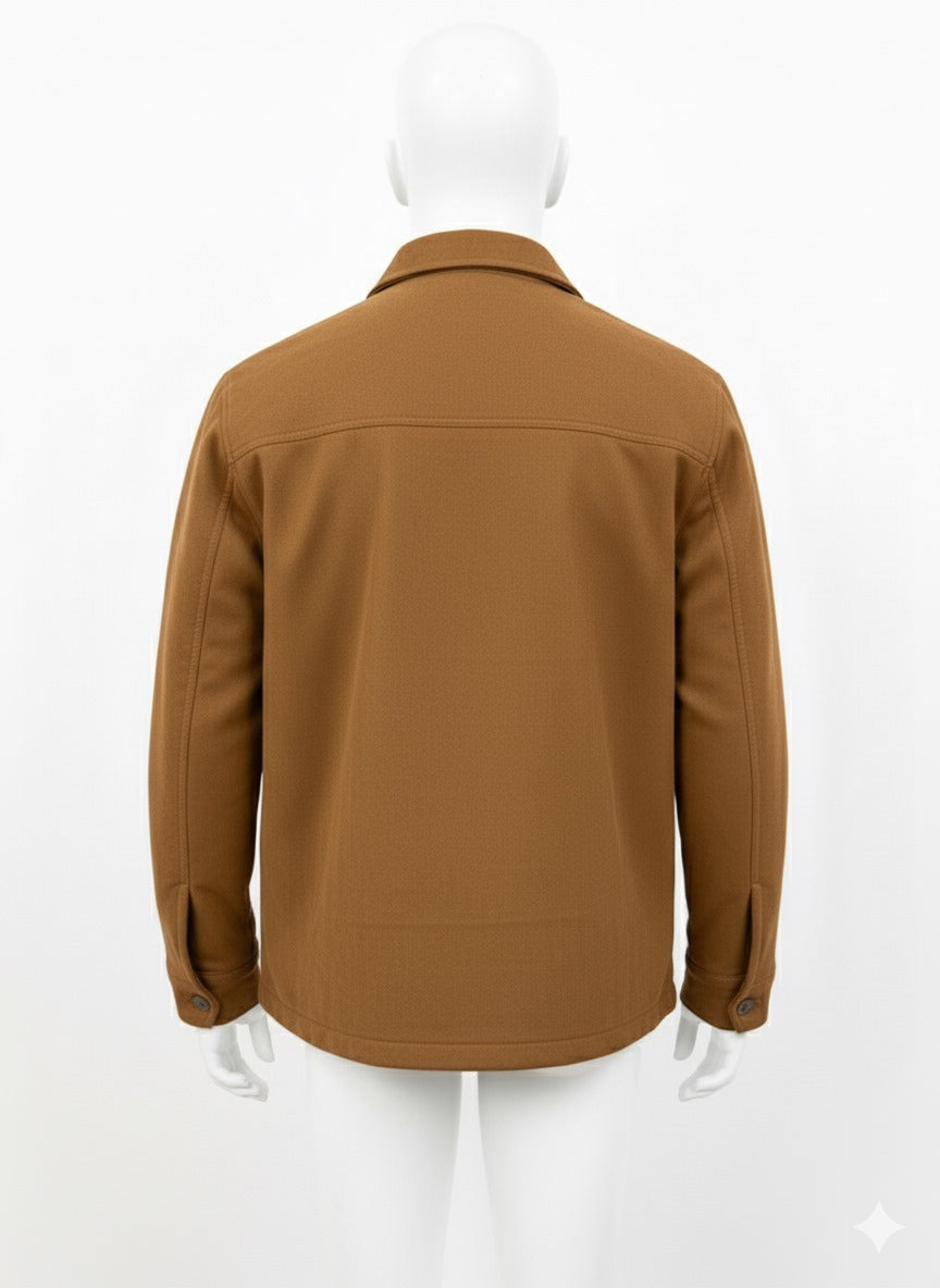 VLK Classic Tan Suede Overshirt Jacket