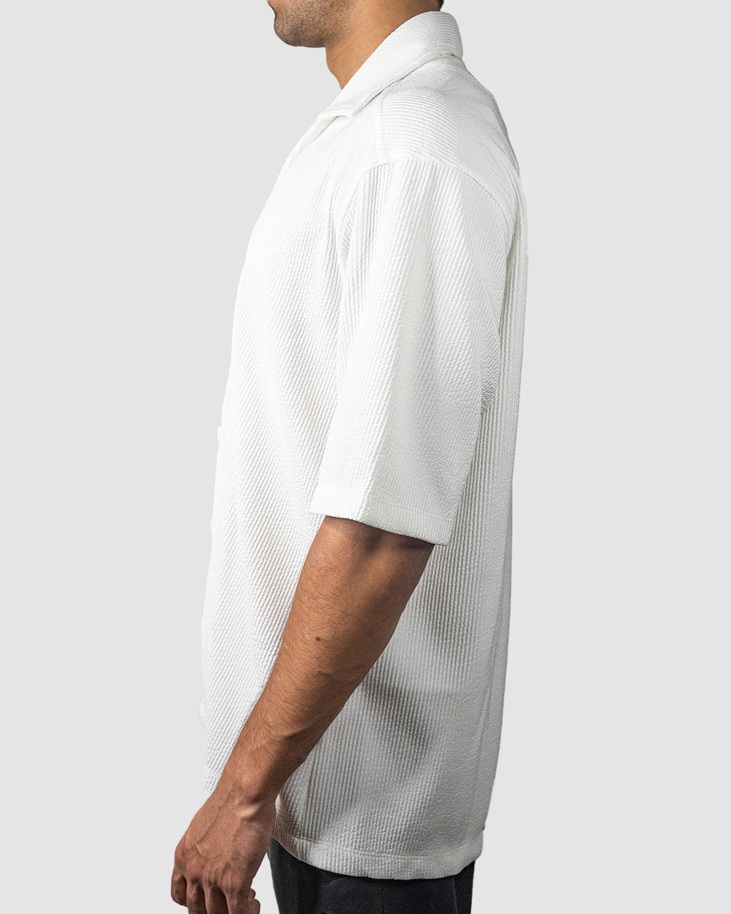 Rivera Open Collar Shirt (White)